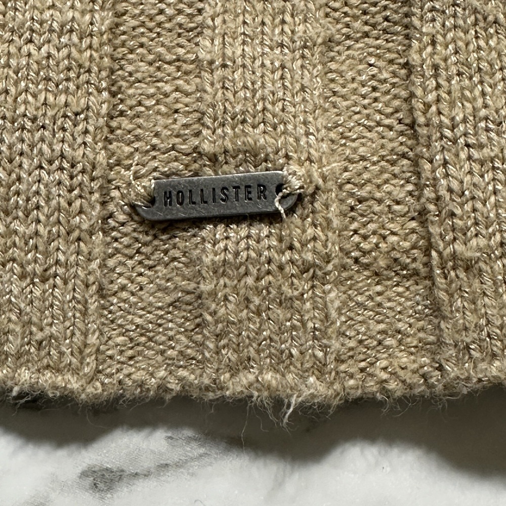 Hollister California‎ Women's Sweatshirt Size S Short Cable Knit Oversized - Picture 5 of 9